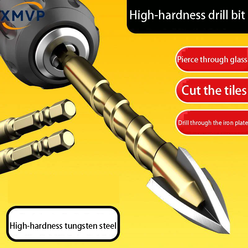 Tile drill bit, concrete wall drilling drill, iron and glass drilling drill, four-edge drill bit, hexagonal cross-hole drillin
Tile drill bit, concrete wall drilling drill, iron and glass drilling drill, four-edge drill bit, hexagonal cross-hole drillin