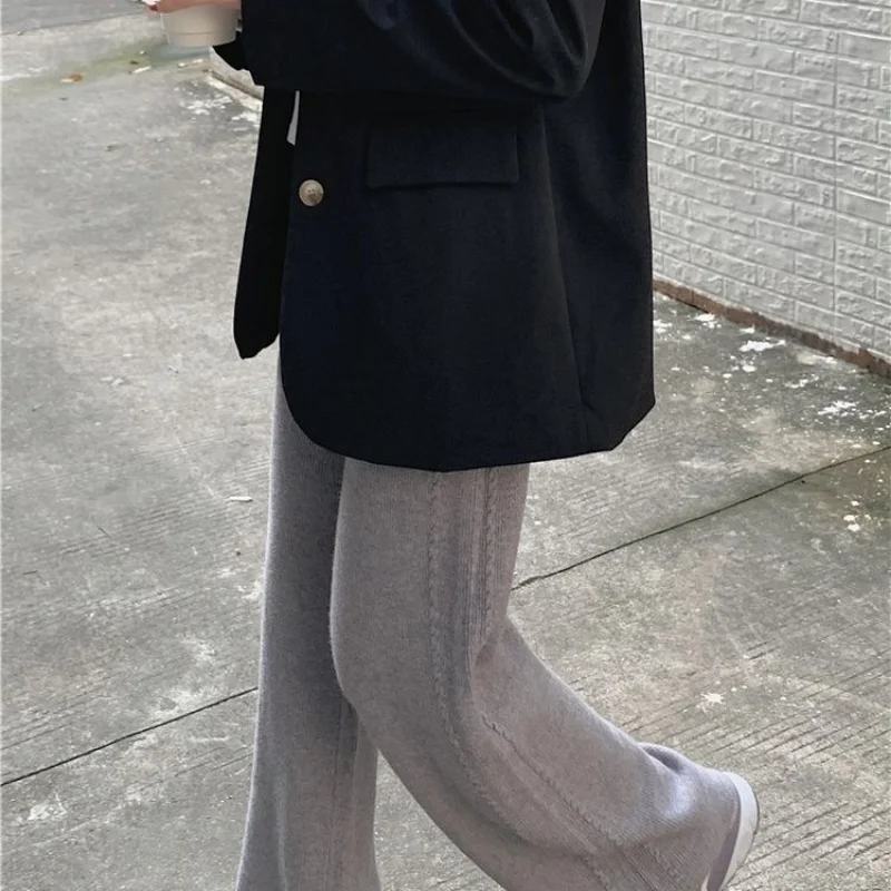 Fried dough twist Knitted Wide Leg Pants Women Autumn and Winter High Waist Drop Floor Pants Casual Straight Design Sense Pants
Fried dough twist Knitted Wide Leg Pants Women Autumn and Winter High Waist Drop Floor Pants Casual Straight Design Sense Pants