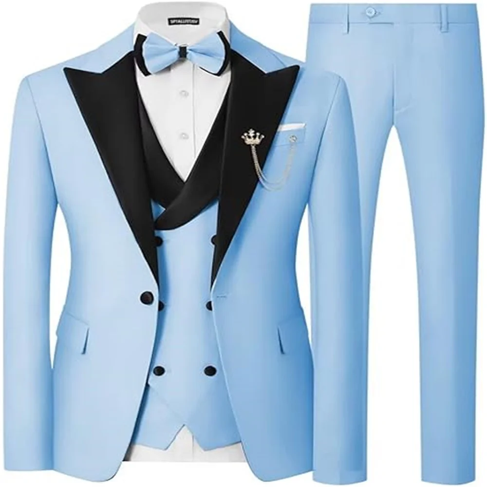 Мужской костюм-смокинг из трех предметов, приталенный костюм для свадьбы, выпускного вечера, ужина, смокинг для мужчин, двубортный костюм с галстуком-бабочкой
Мужской костюм-смокинг из трех предметов, приталенный костюм для свадьбы, выпускного вечера, ужина, смокинг для мужчин, двубортный костюм с галстуком-бабочкой