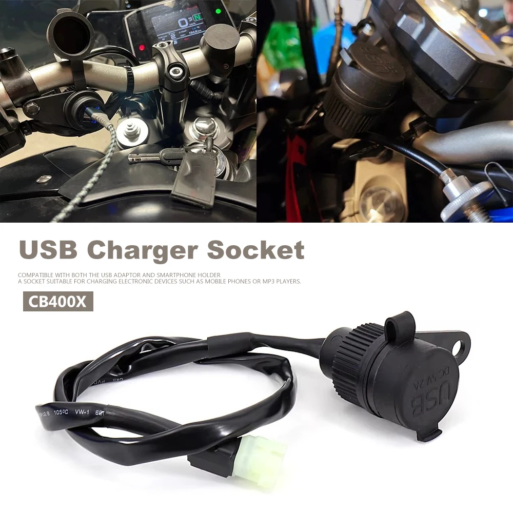 Motorcycle USB Charging Socket 12V Dual USB Charger Plug Socket Adapter Phones Accessories For Honda CB400X CB500X CB 400 X
Motorcycle USB Charging Socket 12V Dual USB Charger Plug Socket Adapter Phones Accessories For Honda CB400X CB500X CB 400 X