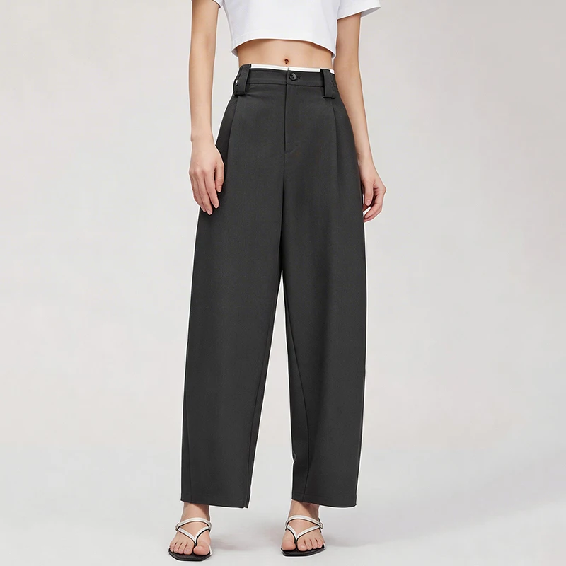 Stylish Summer High Waist Pants Wide Leg Workwear Trousers Female Grey Casual Trousers Women Korean Fashion Office Ladies Pants
Stylish Summer High Waist Pants Wide Leg Workwear Trousers Female Grey Casual Trousers Women Korean Fashion Office Ladies Pants