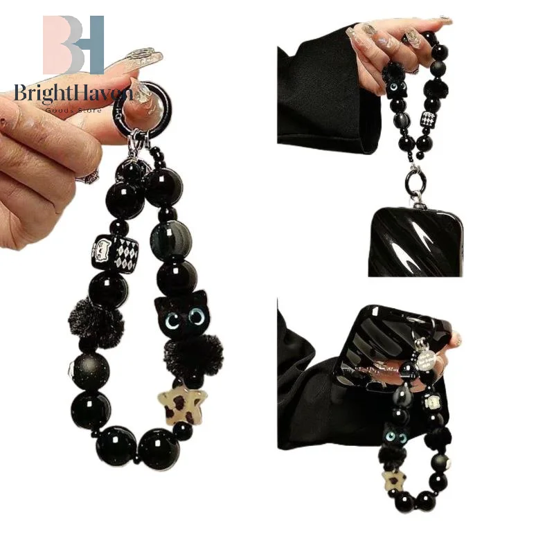1PCS Luxury Black Fluffy Cat Mobile Phone Strap With Beaded Handle Chain Wrist Anti-Theft Clip Bag Accessory B.H
1PCS Luxury Black Fluffy Cat Mobile Phone Strap With Beaded Handle Chain Wrist Anti-Theft Clip Bag Accessory B.H