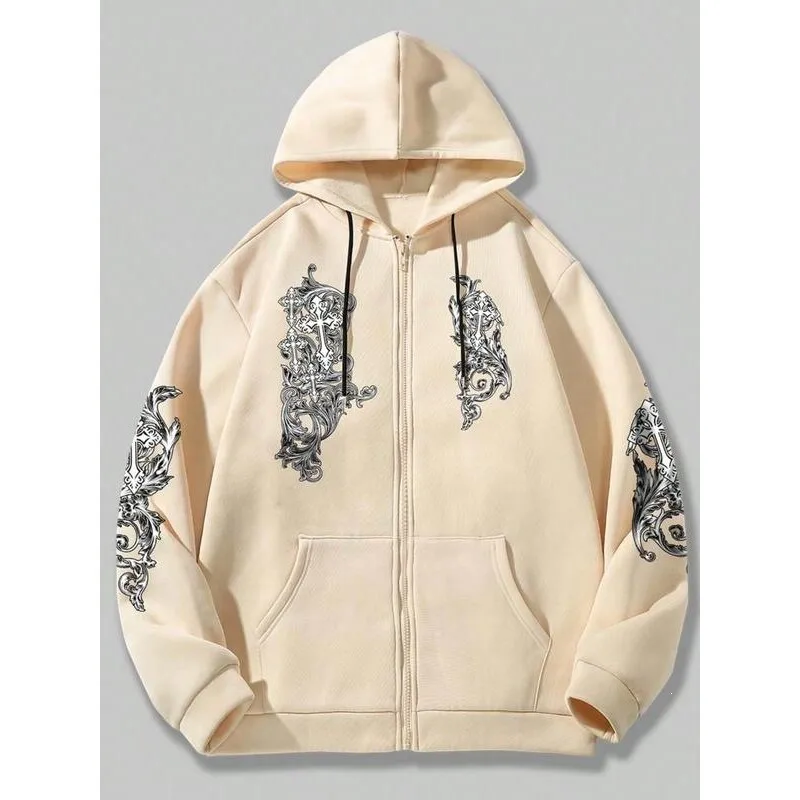 J 91166 Street Style Cross Print Hoodie Women's Fashionable Unisex Sweatshirt Animal Patterned Hoodie Spring Seasonal Wear
J 91166 Street Style Cross Print Hoodie Women's Fashionable Unisex Sweatshirt Animal Patterned Hoodie Spring Seasonal Wear