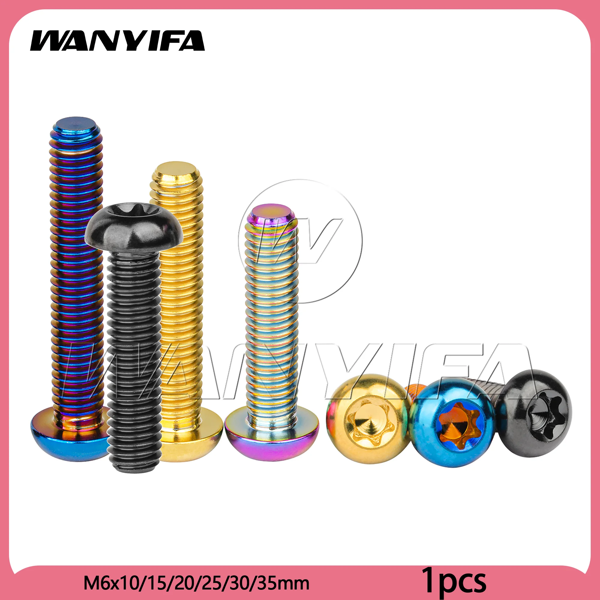 Wanyifa Titanium Bolt M6x10/15/20/25/30/35mm Button Torx T30 Head Screws for Road Bike Motorcycle Car
Wanyifa Titanium Bolt M6x10/15/20/25/30/35mm Button Torx T30 Head Screws for Road Bike Motorcycle Car