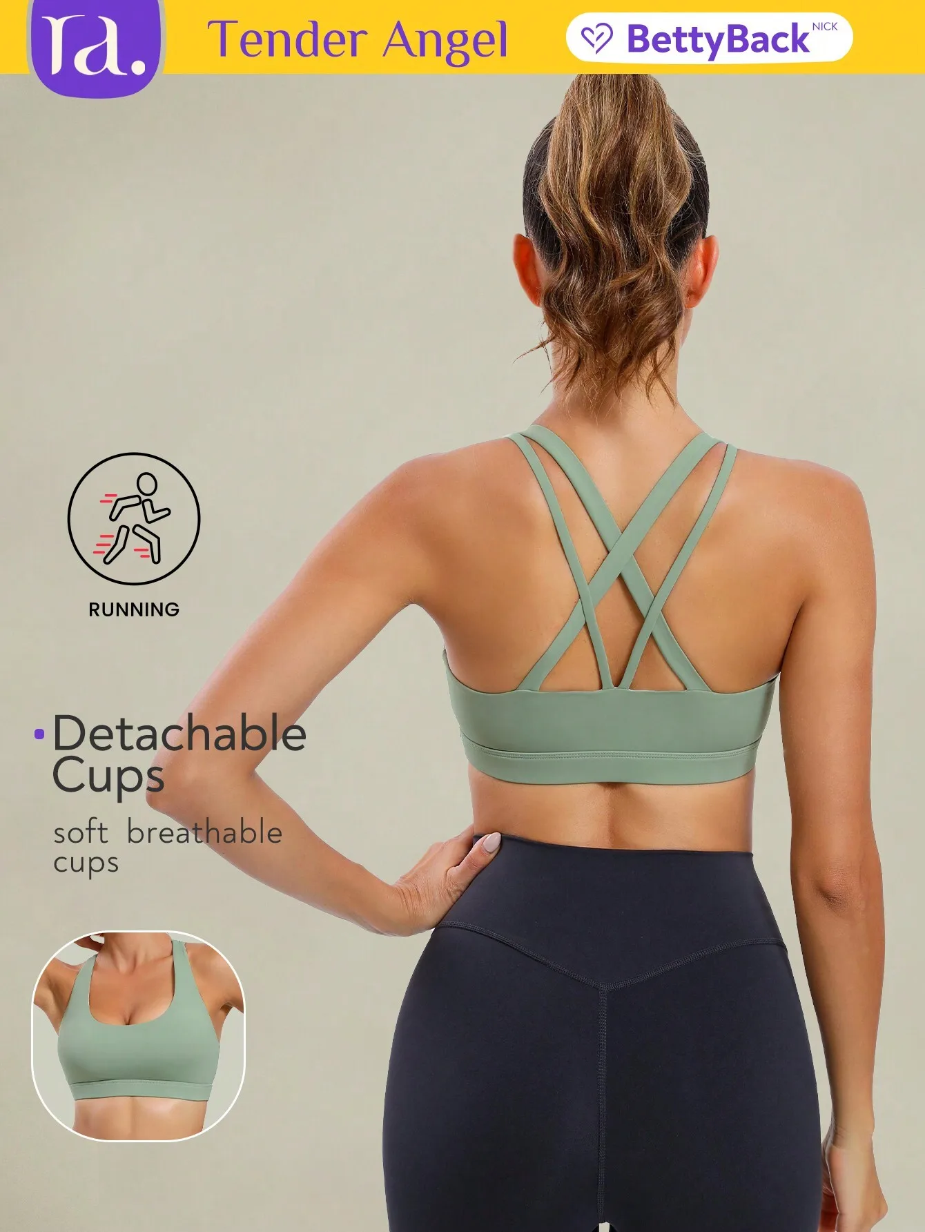Tender Angel Women Cross Beauty Back Sports Bra, New Spring And Summer Medium Intensity Yoga Fitness Spaghetti Strap Sports Bra Gym Top
Tender Angel Women Cross Beauty Back Sports Bra, New Spring And Summer Medium Intensity Yoga Fitness Spaghetti Strap Sports Bra Gym Top