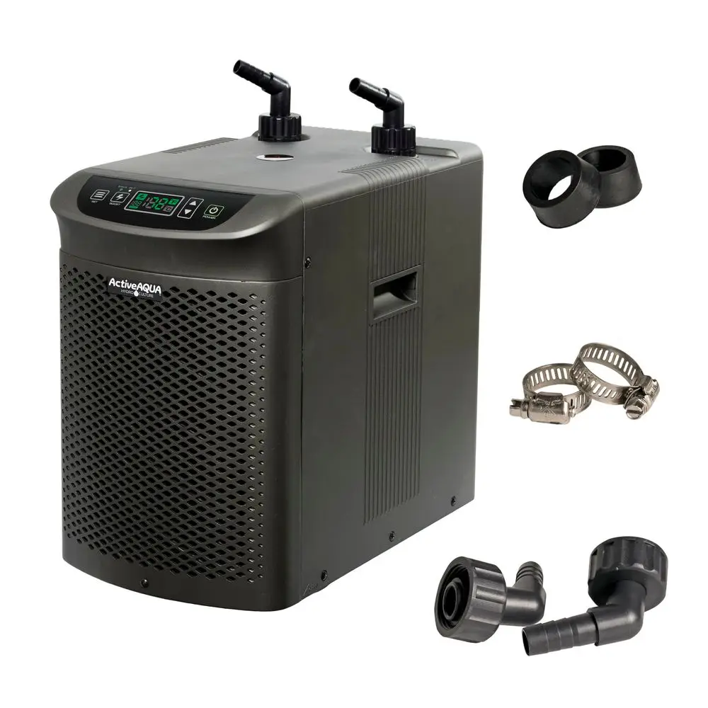 Aqua Hydroponic Water Chiller for Aquaponics, Plunge Baths and Aquariums, 0.25 HP Portable Cooling System with Boost Function f
Aqua Hydroponic Water Chiller for Aquaponics, Plunge Baths and Aquariums, 0.25 HP Portable Cooling System with Boost Function f