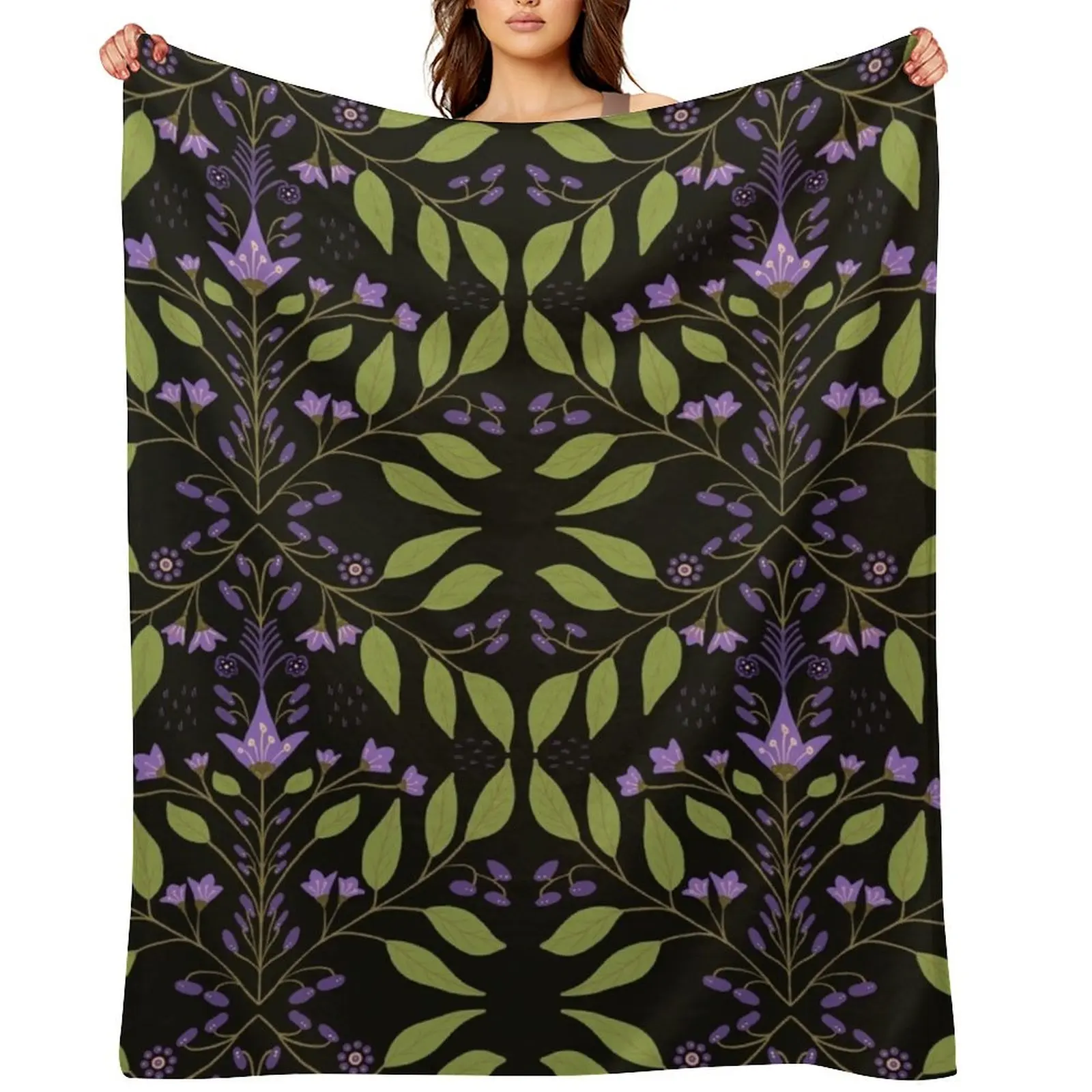 Purple and green vines Throw Blanket Large Extra Large Throw Decorative Sofas Blankets
Purple and green vines Throw Blanket Large Extra Large Throw Decorative Sofas Blankets