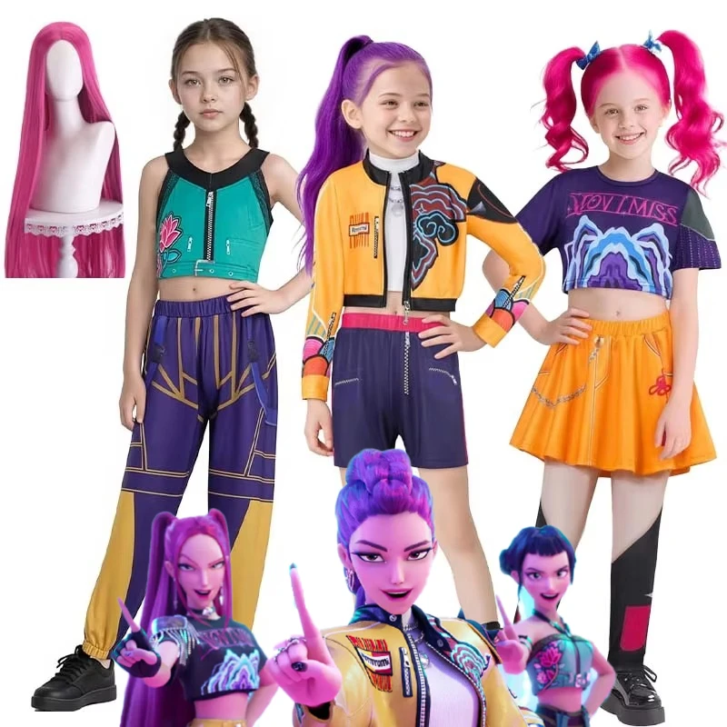 Girls Demon Pop Singer Hunter Costume 3-14Years Stage Outfit Idol Costume, Kids Halloween Costumes Singers Leader Cosplay
Girls Demon Pop Singer Hunter Costume 3-14Years Stage Outfit Idol Costume, Kids Halloween Costumes Singers Leader Cosplay