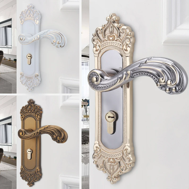 European Style Ivory White Door Lock For With Key Door Black Gold Entrance Doorables Security Anti-theft Mute Door Lock Hardware
European Style Ivory White Door Lock For With Key Door Black Gold Entrance Doorables Security Anti-theft Mute Door Lock Hardware
