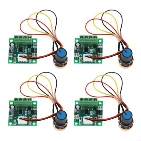 4Pcs Motor Speeds Controllers Modules Potentiometer 1.8/3/5/6/12V 2A PWM Controllers Potentiometer Speeds Adjustment D7WA