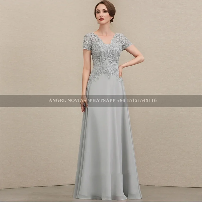 Long Silver Mother of the Bride Dresses with Cap Sleeves Wedding Guest Dress Vestidos De Fiestas فساتين للمناسبات الخاصة
Long Silver Mother of the Bride Dresses with Cap Sleeves Wedding Guest Dress Vestidos De Fiestas فساتين للمناسبات الخاصة