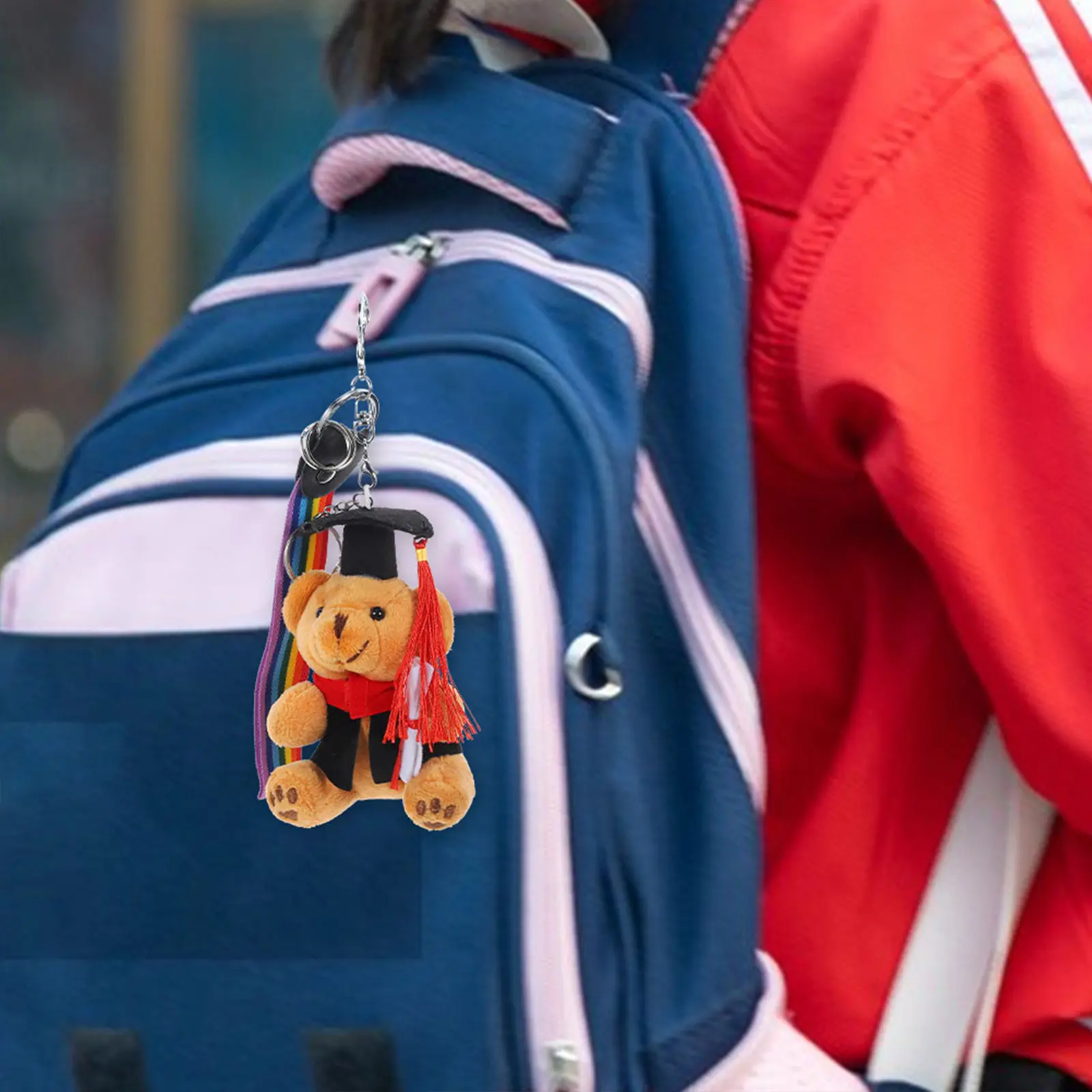 Graduation Bear Keychain Soft Stuffed Bear Pendant Key Ring Backpack Bag Hanging Ornament Ideal Gift Keychain
Graduation Bear Keychain Soft Stuffed Bear Pendant Key Ring Backpack Bag Hanging Ornament Ideal Gift Keychain