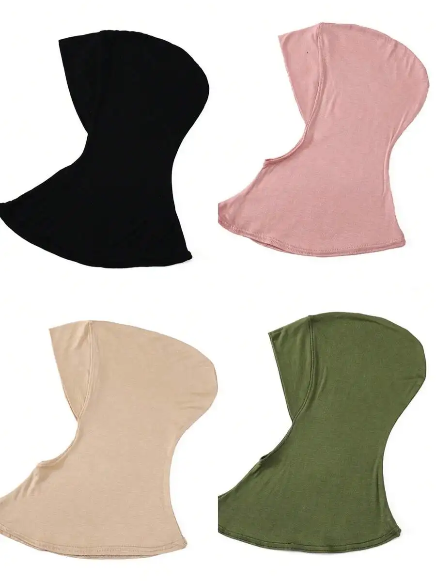 4pcs Women Solid Color Modal Underscarf Hijab With Neck Coverage Elastic Soft Breathable Headscarf Cap
4pcs Women Solid Color Modal Underscarf Hijab With Neck Coverage Elastic Soft Breathable Headscarf Cap