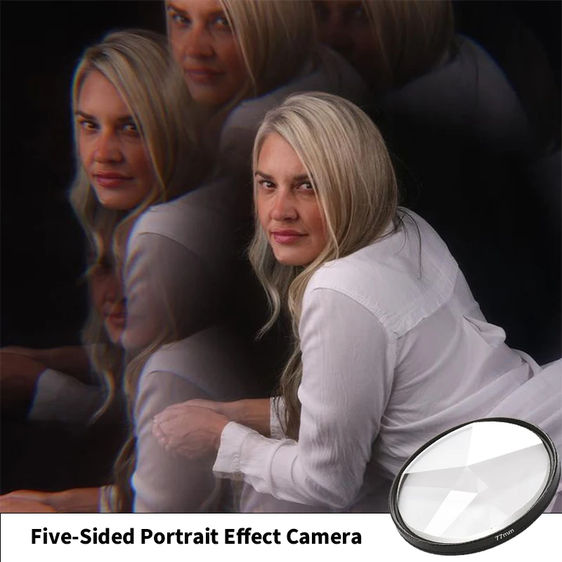77mm Five-Way Split Effect Prism Filter for Digital SLR Lens Multiple Image Camera Accessory Film Prop
77mm Five-Way Split Effect Prism Filter for Digital SLR Lens Multiple Image Camera Accessory Film Prop