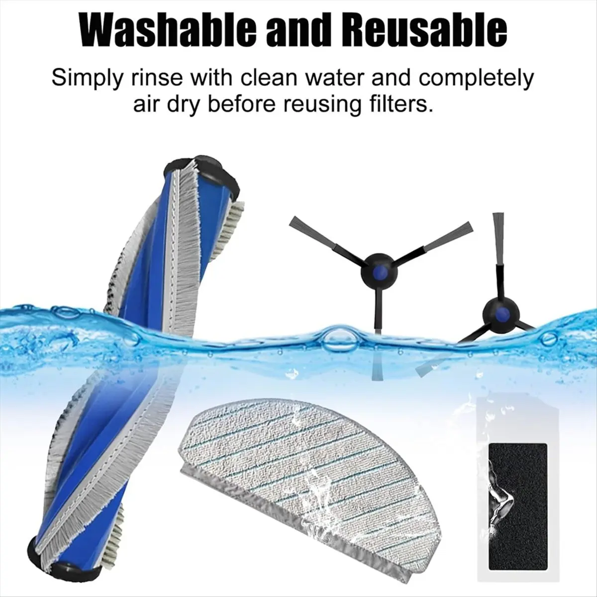 (A25M) 13Pcs for ECOVACS DEEBOT N20 Plus /N20 /N20 PRO Plus Vacuum Cleaner Replacement Parts Roller Side Brush Filter Mop Cloth
(A25M) 13Pcs for ECOVACS DEEBOT N20 Plus /N20 /N20 PRO Plus Vacuum Cleaner Replacement Parts Roller Side Brush Filter Mop Cloth