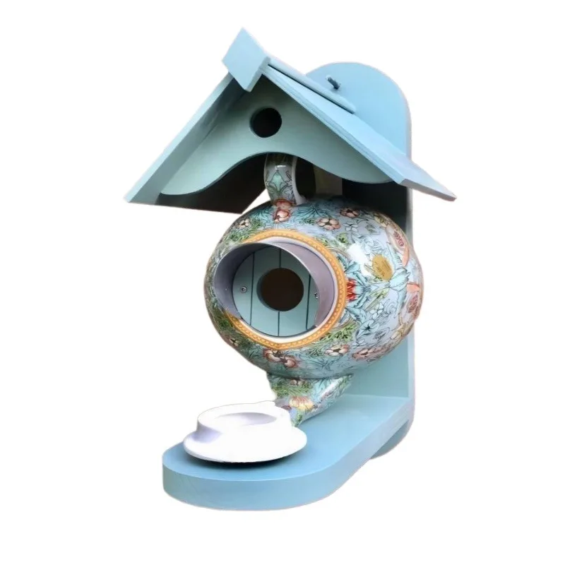 Novelty Teapot Shaped 2-in-1 Bird Cages Feeders Fashion Wall-mounted Flying Pet Resin Rest House Home Garden Decor Ornament
Novelty Teapot Shaped 2-in-1 Bird Cages Feeders Fashion Wall-mounted Flying Pet Resin Rest House Home Garden Decor Ornament