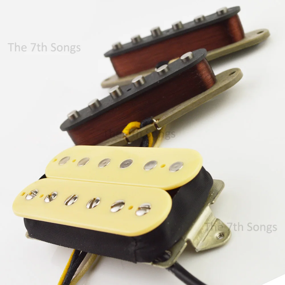 V70 Inspired Alnico 5 Single Coil Guitar Pickups Grey Bottom SSS / HSS / Bridge Humbucker Pickup Zebra Cream Black Nickel Gold
V70 Inspired Alnico 5 Single Coil Guitar Pickups Grey Bottom SSS / HSS / Bridge Humbucker Pickup Zebra Cream Black Nickel Gold