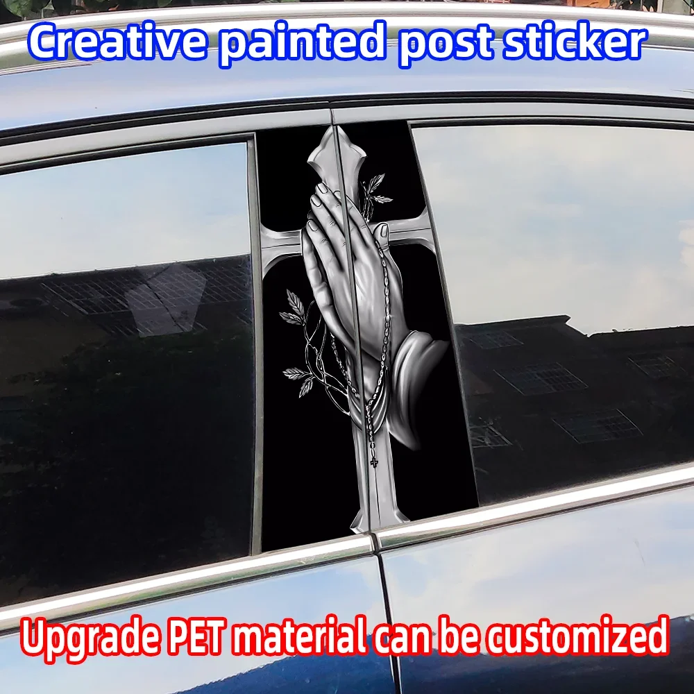 Prayer Gesture Cross Car Stickers Car B-pillar Decal Waterproof Stickers Car Center Pillar Sticker Cover Scratches Vehicle Decor 
Prayer Gesture Cross Car Stickers Car B-pillar Decal Waterproof Stickers Car Center Pillar Sticker Cover Scratches Vehicle Decor