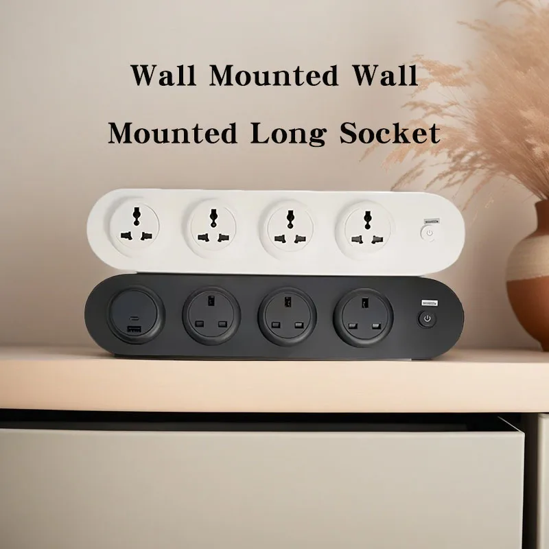 Wall Mounted Wall Mounted Long Socket EU/US/UK Plug Outlet USB-C Ports for Kitchen Garage Desktop PC Office Workshop Tools 4000W
Wall Mounted Wall Mounted Long Socket EU/US/UK Plug Outlet USB-C Ports for Kitchen Garage Desktop PC Office Workshop Tools 4000W