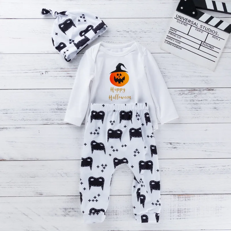 Autumn Winter New Halloween Baby Costumes Halloween Baby Long Sleeve Romper Pants Hat Holiday Set
Autumn Winter New Halloween Baby Costumes Halloween Baby Long Sleeve Romper Pants Hat Holiday Set
