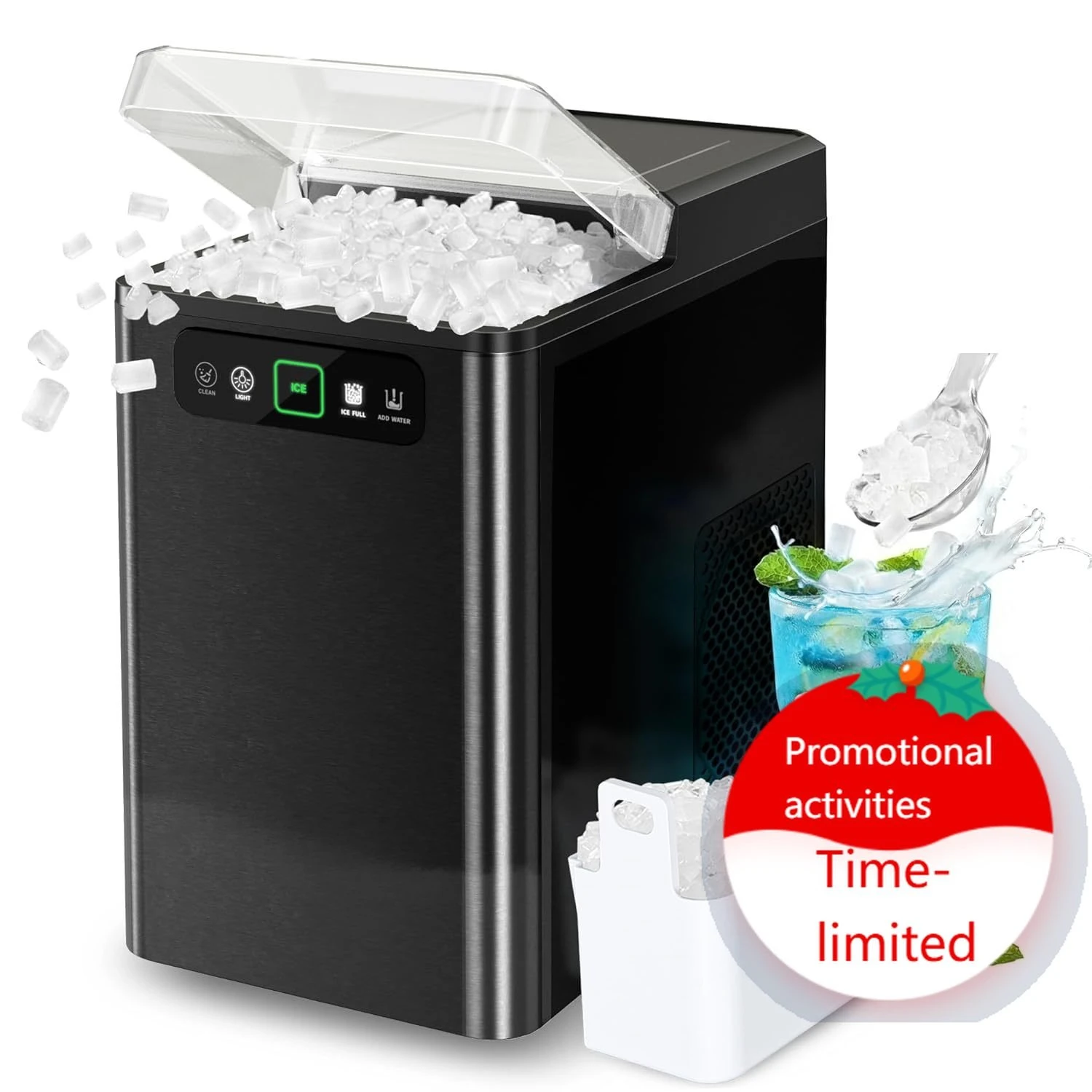 Nugget Ice Maker Countertop, Pellet Ice Machine Soft Chewable 40lbs/Day, One-Click Operation, Auto Self-Cleaning Crushed
Nugget Ice Maker Countertop, Pellet Ice Machine Soft Chewable 40lbs/Day, One-Click Operation, Auto Self-Cleaning Crushed
