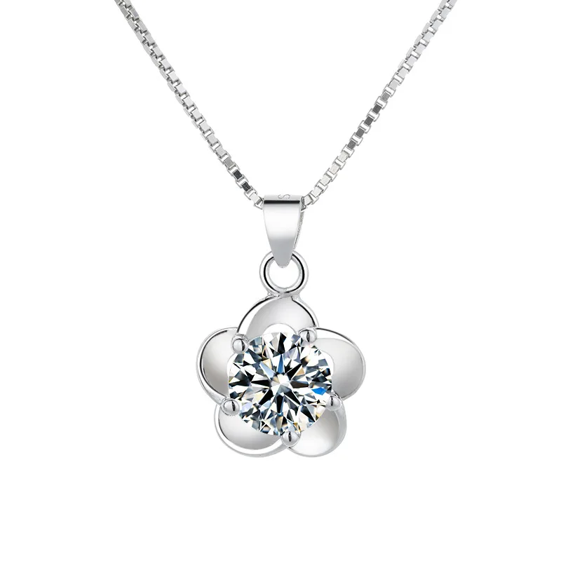 S925 Sterling Silver Women's Fashion Sweet Plum Flower Pendant Necklace for Gifts
S925 Sterling Silver Women's Fashion Sweet Plum Flower Pendant Necklace for Gifts