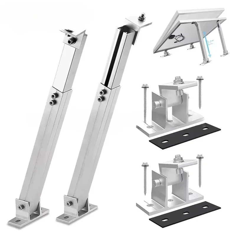 Adjustable Solar Panel Tilt Mount Bracket, Aluminum Alloy Roof Foot Support Kit for RV Boat Camper Van, Corrosion Resistant
Adjustable Solar Panel Tilt Mount Bracket, Aluminum Alloy Roof Foot Support Kit for RV Boat Camper Van, Corrosion Resistant