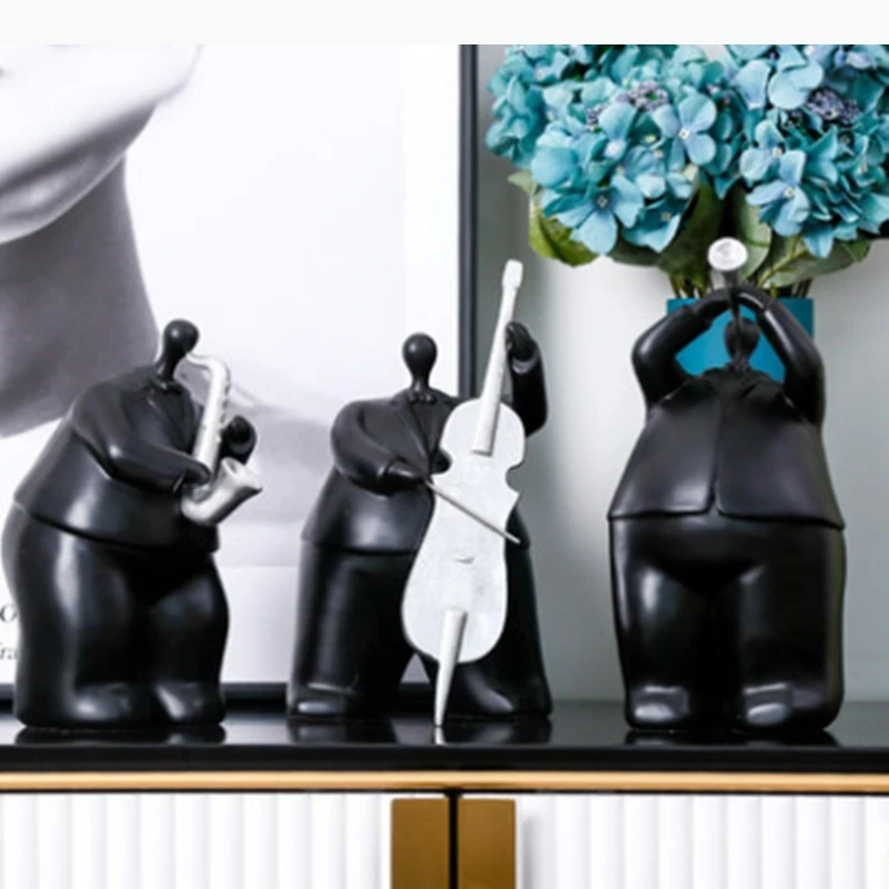 Resin Handicrafts Simulated Human Sculpture Musical Instrument Cartoon Band Character Sculptures Home Decoration
Resin Handicrafts Simulated Human Sculpture Musical Instrument Cartoon Band Character Sculptures Home Decoration