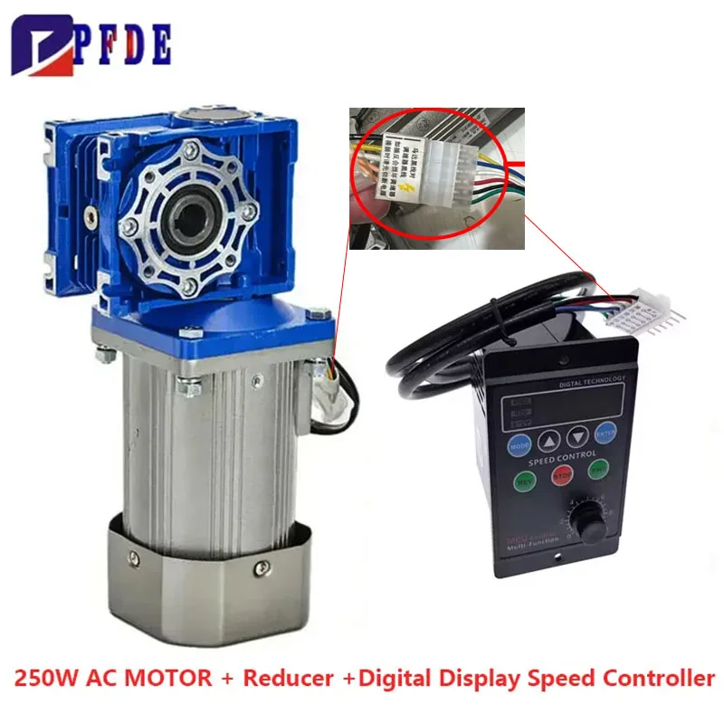 Digital display Speed Controller 250W Low Speed High Torque AC Worm Gear Reducer Motor Adjustable Variable Gear Motor CW/CCW
Digital display Speed Controller 250W Low Speed High Torque AC Worm Gear Reducer Motor Adjustable Variable Gear Motor CW/CCW