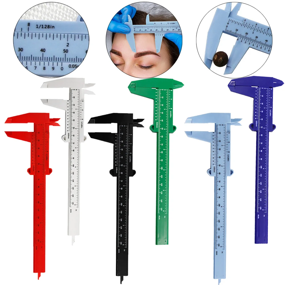 150MM Plastic Eyebrow Measuring Vernier Caliper Portable Brow Tattoo Caliper Ruler Pachymeter Makeup Permanent Measurement Tools
150MM Plastic Eyebrow Measuring Vernier Caliper Portable Brow Tattoo Caliper Ruler Pachymeter Makeup Permanent Measurement Tools