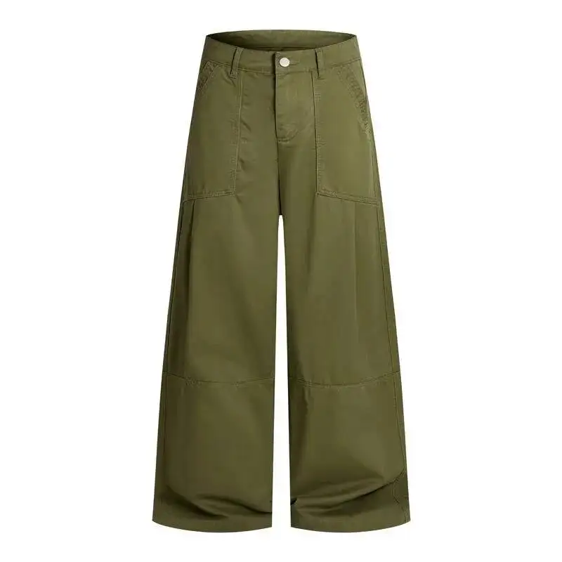 Olive Green Solid Color Men's Painter Pants Large Pocket Design Wide Leg Casual Loose Straight Cargo Trousers New 9X7EAK
Olive Green Solid Color Men's Painter Pants Large Pocket Design Wide Leg Casual Loose Straight Cargo Trousers New 9X7EAK