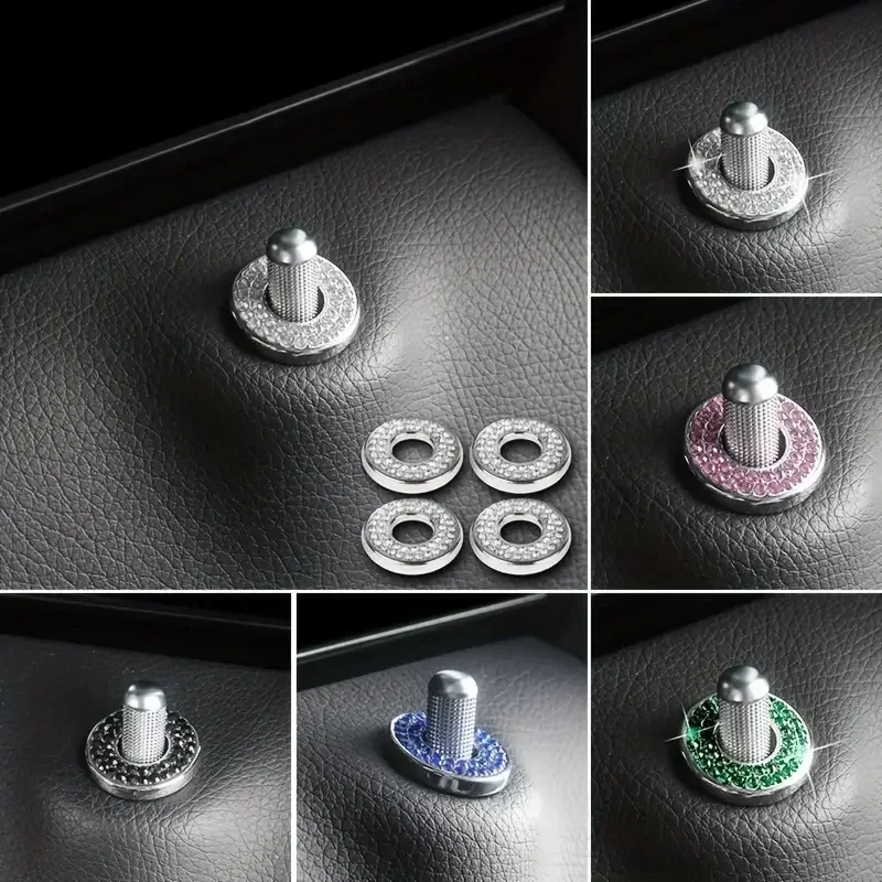 4pcs Car Door Bolts Door Lock Pin Cover Diamond Auto Decoration Trims Ring Sticker for Mercedes-Benz C Class C200L GLC260 C260L
4pcs Car Door Bolts Door Lock Pin Cover Diamond Auto Decoration Trims Ring Sticker for Mercedes-Benz C Class C200L GLC260 C260L