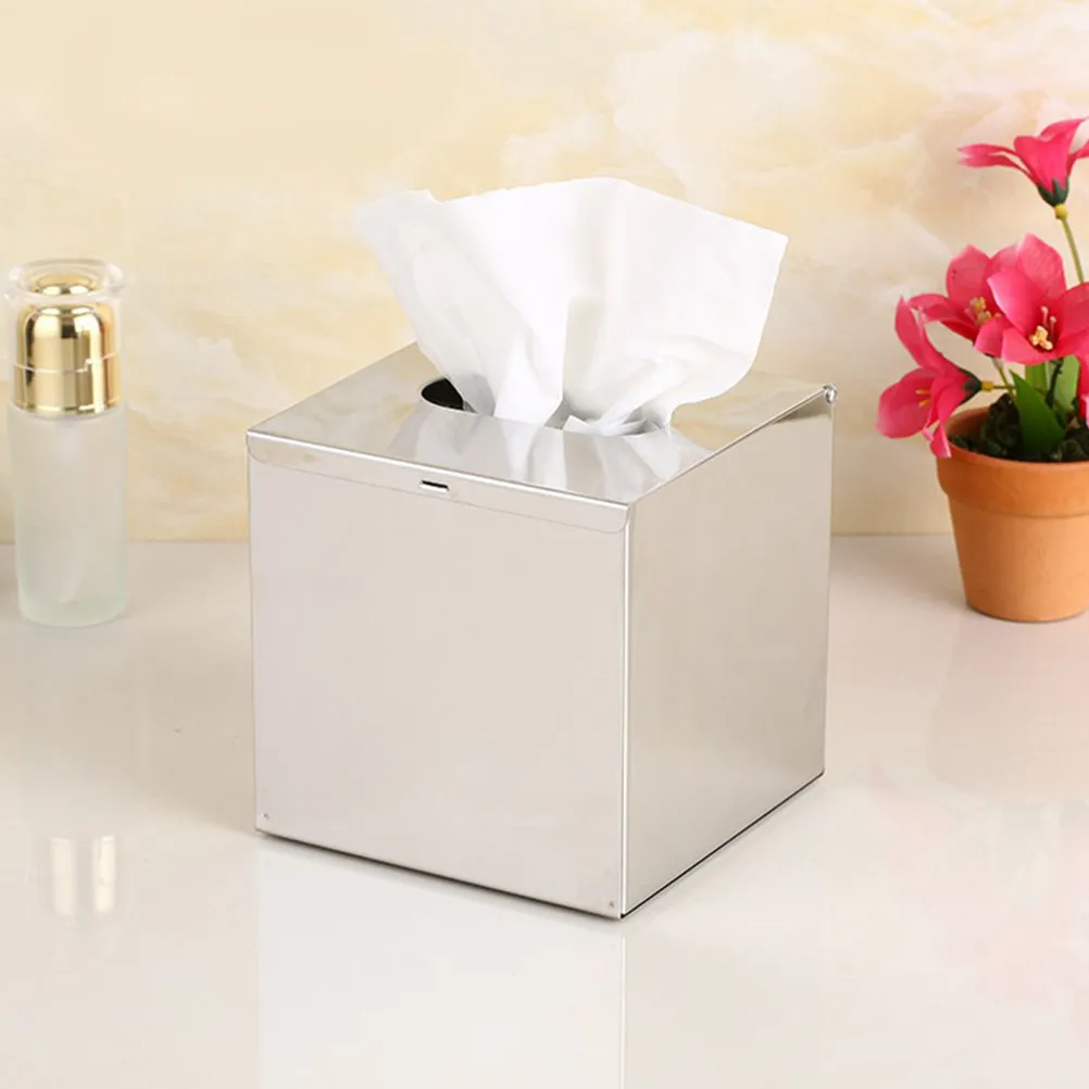 Stainless Steel Tissue Box Holder Premium Sleek Compact Design Moisture Dust Proof for Kitchen Bathroom Hotel Office Home Use
Stainless Steel Tissue Box Holder Premium Sleek Compact Design Moisture Dust Proof for Kitchen Bathroom Hotel Office Home Use