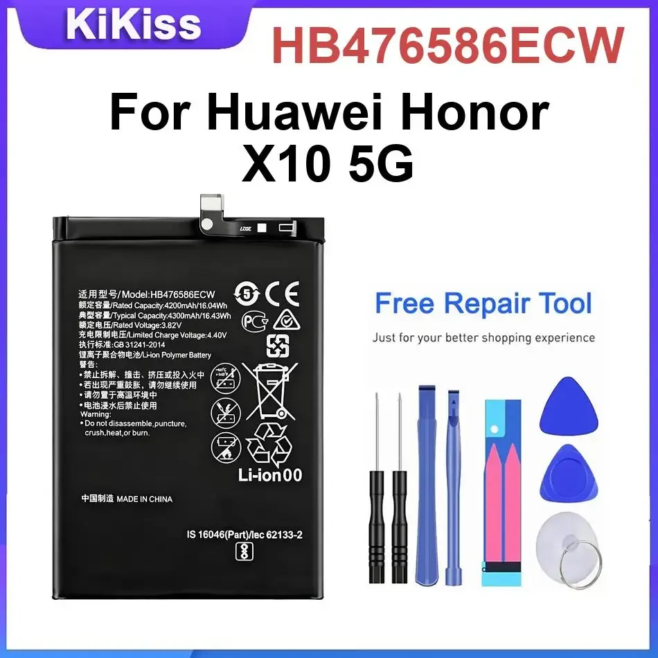 HB476586ECW Batteries For Huawei Honor X10 5G Replacement Mobile Phone Battery
HB476586ECW Batteries For Huawei Honor X10 5G Replacement Mobile Phone Battery