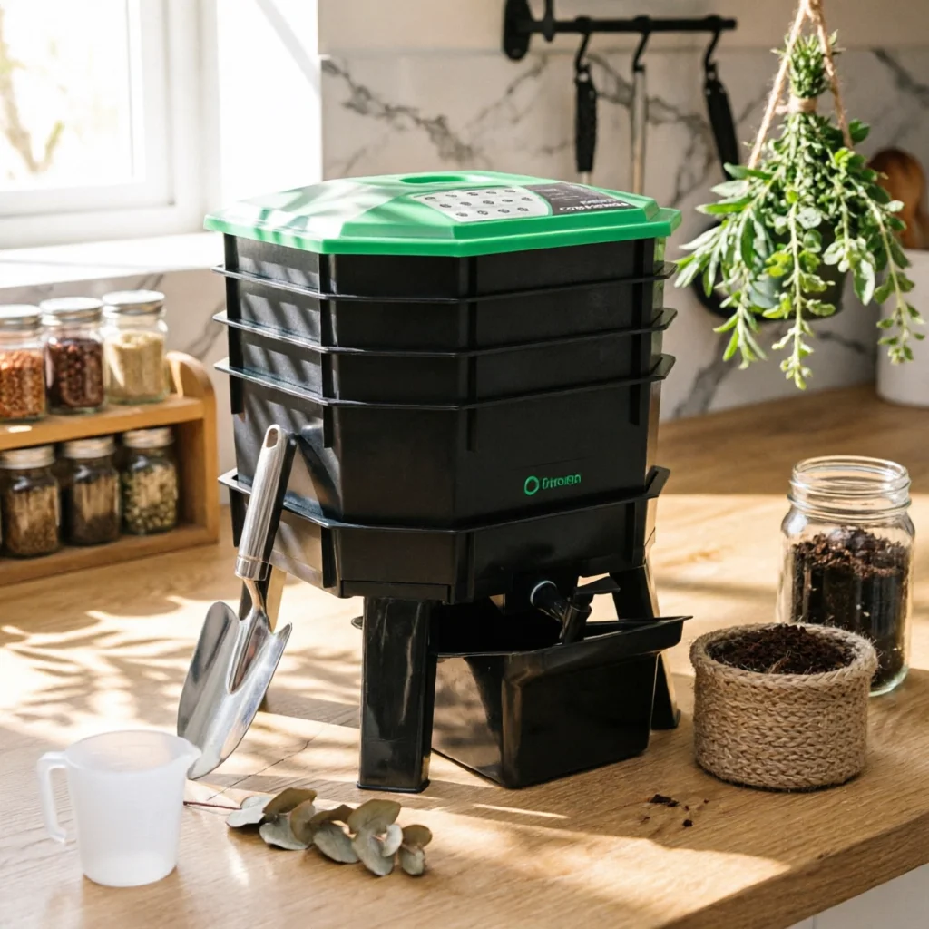 Worm Compost Bin Easy to Use Vermicompost Bin Worm Farm Tray Long-Lasting Composting System Drain Tap for Patio
Worm Compost Bin Easy to Use Vermicompost Bin Worm Farm Tray Long-Lasting Composting System Drain Tap for Patio