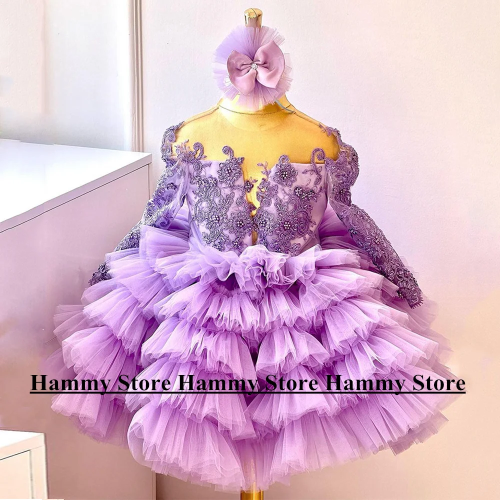 Yipeisha Baby Girl Birthday Party Dresses Long Sleeves Round Neck Pearls Applique Tiered Tulle Puff Lilac Flower Dress
Yipeisha Baby Girl Birthday Party Dresses Long Sleeves Round Neck Pearls Applique Tiered Tulle Puff Lilac Flower Dress