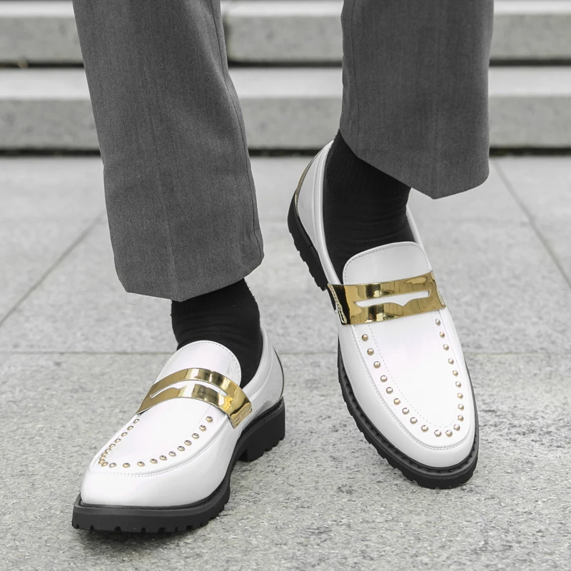 New leisure loafers Trendy and handsome youth style Daily office work leisure party 38-46 Men's leather shoes White Hot
New leisure loafers Trendy and handsome youth style Daily office work leisure party 38-46 Men's leather shoes White Hot