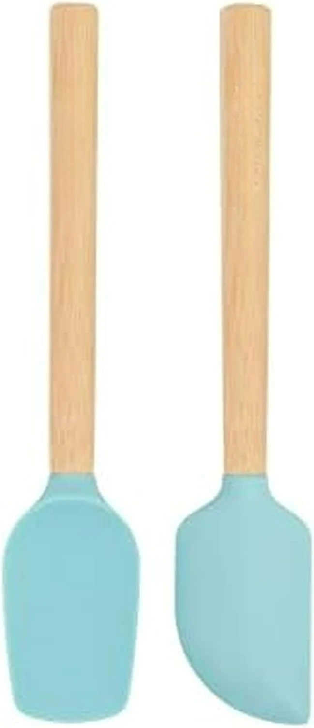 Bamboo Wood Handled Mini Spatula Set with Silicone Head, Set Of 2, Aqua Sky
Bamboo Wood Handled Mini Spatula Set with Silicone Head, Set Of 2, Aqua Sky