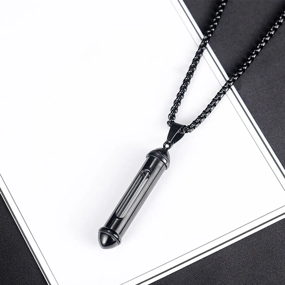 Titanium Steel Ash Keepsake Urn Necklace Memorial Pendant for Human Pet Ashes Cremation Jewelry Necklace for Men
Titanium Steel Ash Keepsake Urn Necklace Memorial Pendant for Human Pet Ashes Cremation Jewelry Necklace for Men