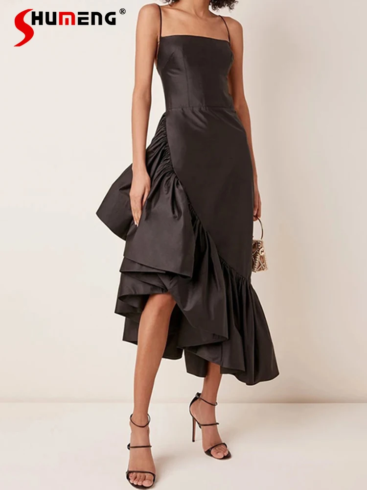 2024 Summer Off-Neck Dresses Irregular Dress Feminine Fishtail Skirt Fashion Solid Color Sleeveless Zipper A- Line Dresses
2024 Summer Off-Neck Dresses Irregular Dress Feminine Fishtail Skirt Fashion Solid Color Sleeveless Zipper A- Line Dresses
