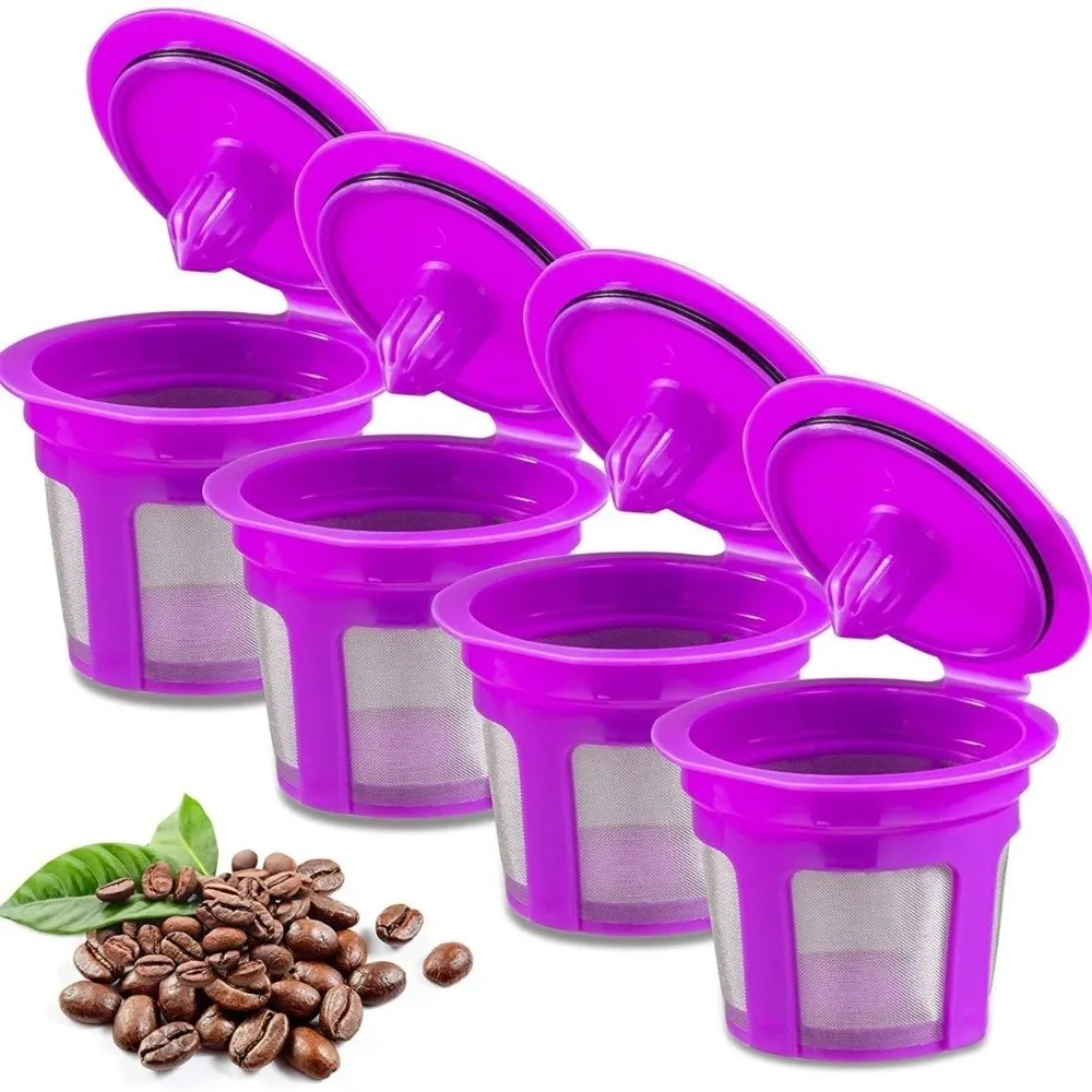 4pcs Reusable Coffee Filter Refillable Filter Universal Fit K-Cup Food-grade PP Stainless Steel Espresso Strainer Basket 
4pcs Reusable Coffee Filter Refillable Filter Universal Fit K-Cup Food-grade PP Stainless Steel Espresso Strainer Basket