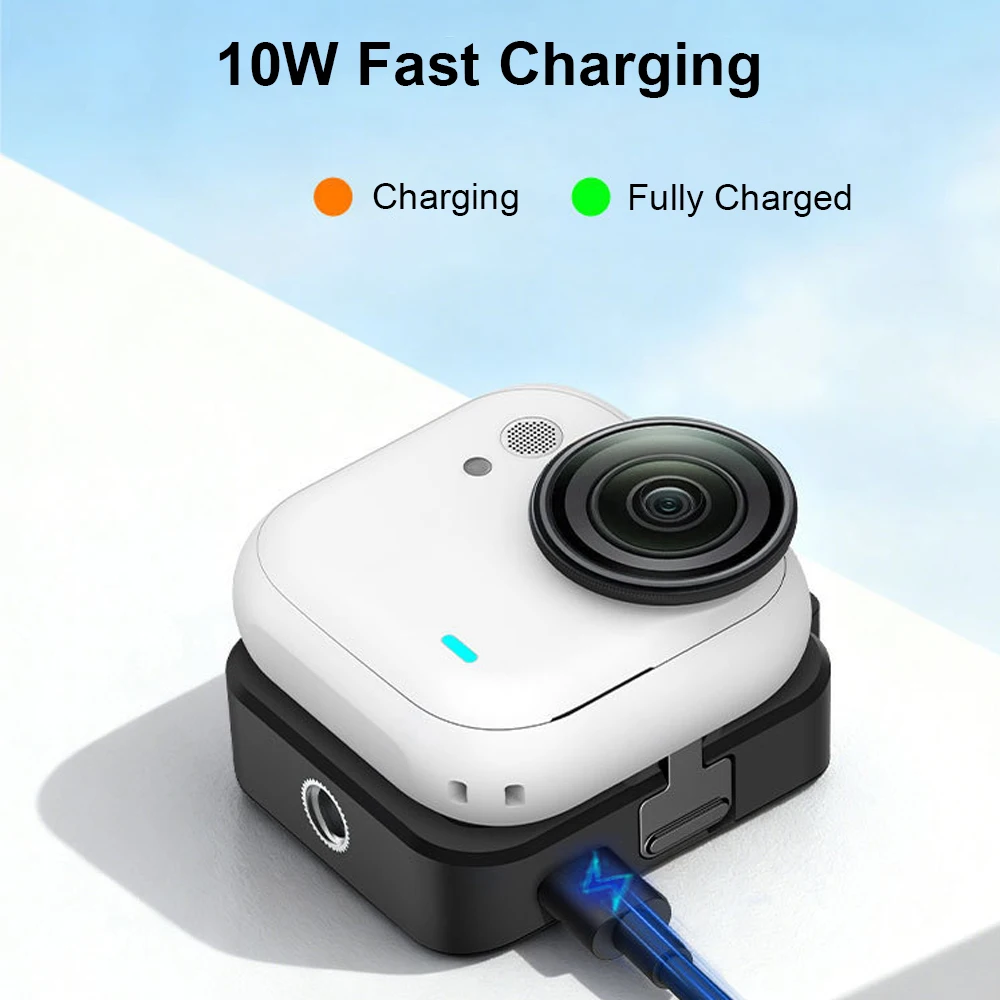 Charging Base for Insta360 GO Ultra, Multi-Purpose Charging Dock with Cold Shoe & 1/4" Mount for LED Light Microphone Tripod
Charging Base for Insta360 GO Ultra, Multi-Purpose Charging Dock with Cold Shoe & 1/4" Mount for LED Light Microphone Tripod