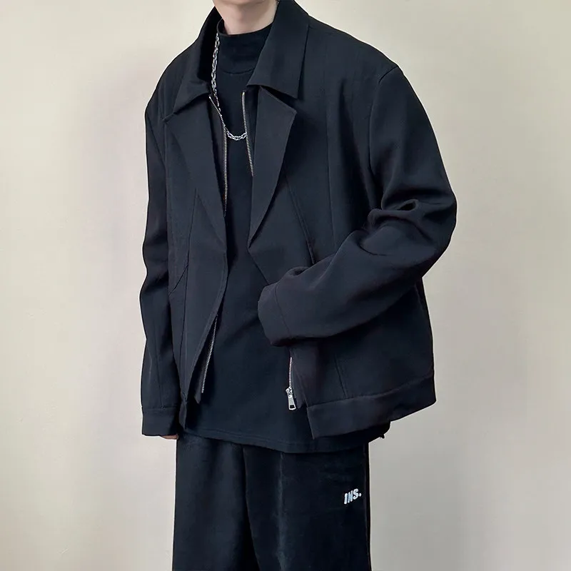 Korean ort Zipper Suit Jaet Men Casual Leisure Jaet Spring Autumn Deconstructed Layering Sense Western Sle Jaet
Korean ort Zipper Suit Jaet Men Casual Leisure Jaet Spring Autumn Deconstructed Layering Sense Western Sle Jaet