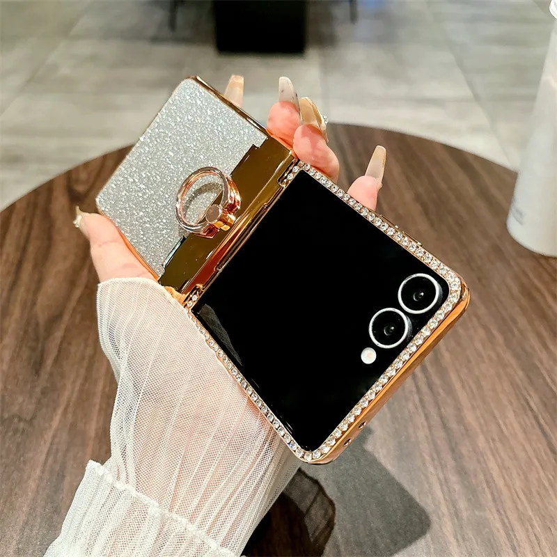 Чехол-подставка с блестящим кольцом-держателем для Samsung Galaxy Z Flip 7 SE 6 5 4 3 ZFlip7 5G, кронштейн с блестящим бриллиантовым градиентом, чехол
Чехол-подставка с блестящим кольцом-держателем для Samsung Galaxy Z Flip 7 SE 6 5 4 3 ZFlip7 5G, кронштейн с блестящим бриллиантовым градиентом, чехол