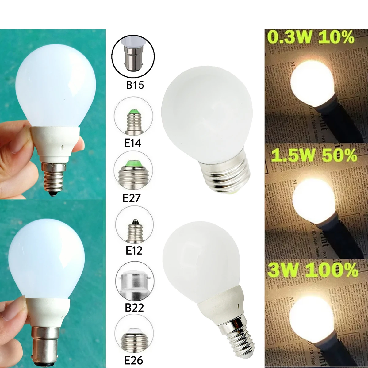 Led White Bulbs E27 E26 E12 E14 B15 B22 220V Dimming Bulb Dimmable Ledbulb 6500K Cool Warm Light Headlight 360 Lights Decoration
Led White Bulbs E27 E26 E12 E14 B15 B22 220V Dimming Bulb Dimmable Ledbulb 6500K Cool Warm Light Headlight 360 Lights Decoration
