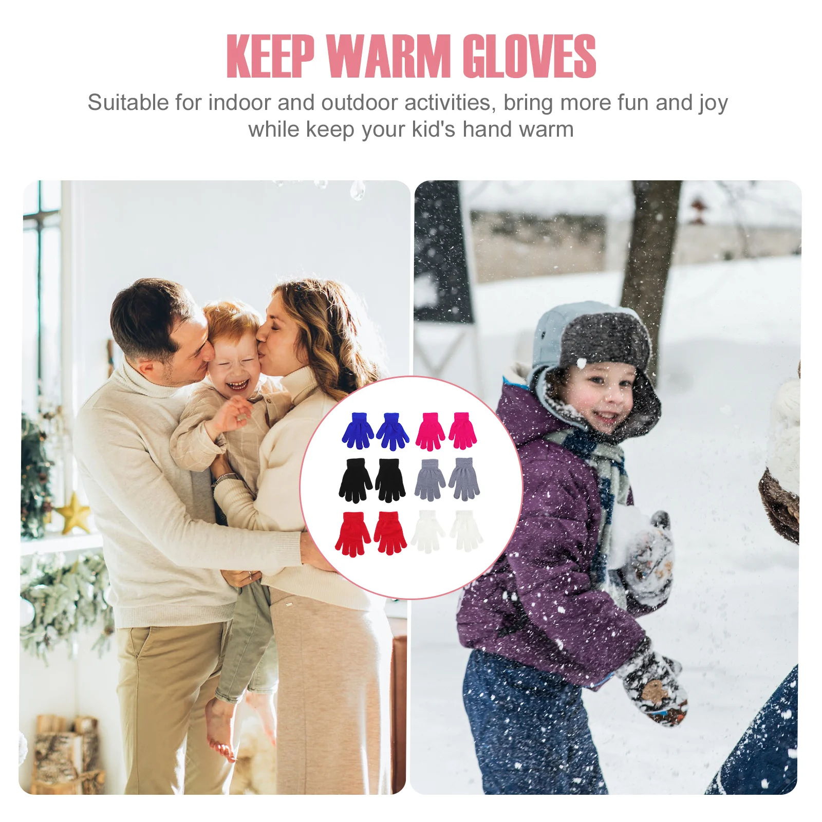 6pcs Warm Children Gloves Knitted Lightweight Soft Winter Kids Mitten For Outdoor Indoor Cold-Proof Full Finger Cute Fashion
6pcs Warm Children Gloves Knitted Lightweight Soft Winter Kids Mitten For Outdoor Indoor Cold-Proof Full Finger Cute Fashion