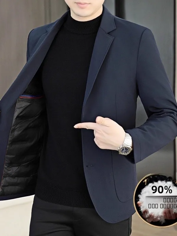 Men's down Suit Casual Lightweight Thiened Winter Faion Busin Sle Bamboo Charcoal Fiber Stand Fit Long Sve Jaet
Men's down Suit Casual Lightweight Thiened Winter Faion Busin Sle Bamboo Charcoal Fiber Stand Fit Long Sve Jaet