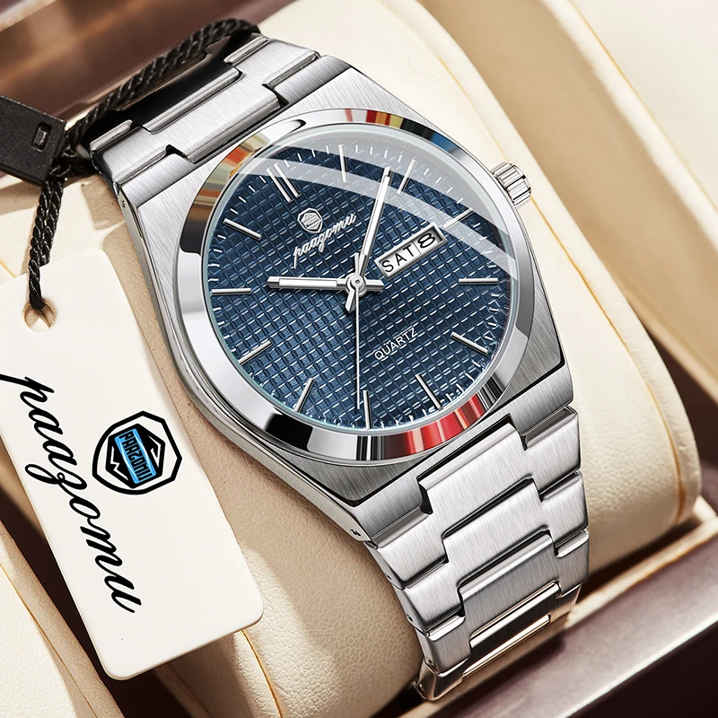 PAAZOMU Top High Quality Man Watch Luminous Waterproof Stainless Steel Men Clock Date Chronograph Quartz Business Men's Watches
PAAZOMU Top High Quality Man Watch Luminous Waterproof Stainless Steel Men Clock Date Chronograph Quartz Business Men's Watches