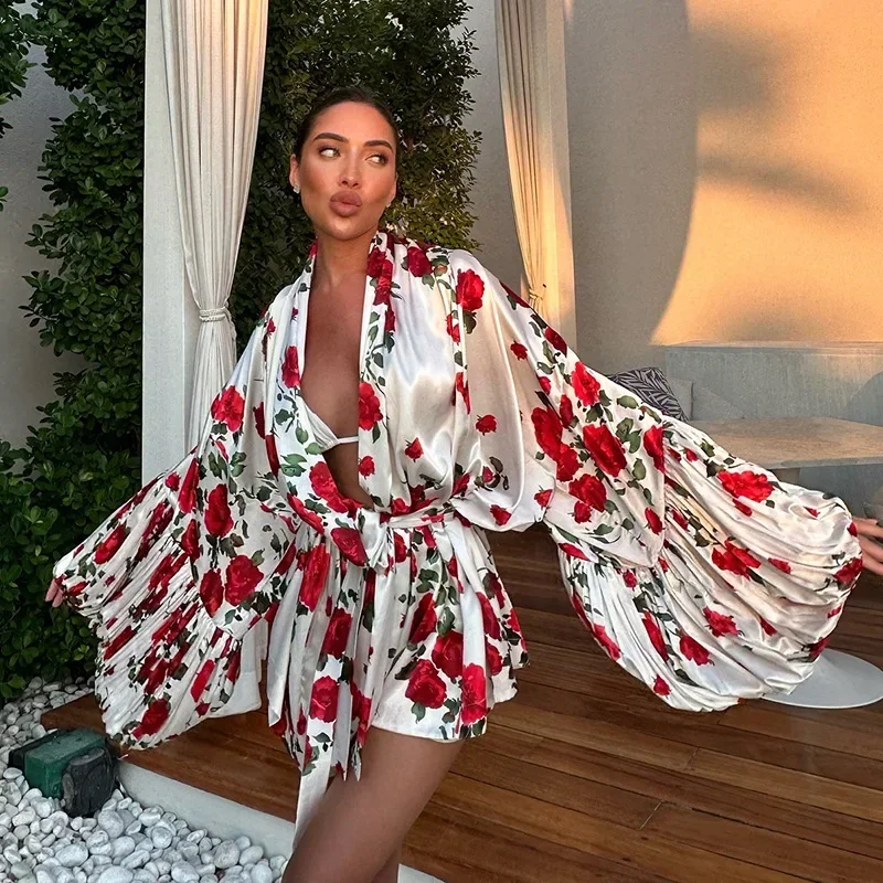 Fmxires Fashionable Knot Waist Pleated Open Cardigan High Waist Shorts Casual Set Women's Spring 2025 two piece set for women
Fmxires Fashionable Knot Waist Pleated Open Cardigan High Waist Shorts Casual Set Women's Spring 2025 two piece set for women