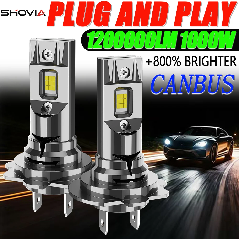 Светодиодная лампа H7 для фар, без ошибок CANBUS, 1200000 лм, сверхъяркая, с турбо-светодиодными чипами, 12В/24В, для автомобильных фар, 6000K, белый свет, противотуманная фара
Светодиодная лампа H7 для фар, без ошибок CANBUS, 1200000 лм, сверхъяркая, с турбо-светодиодными чипами, 12В/24В, для автомобильных фар, 6000K, белый свет, противотуманная фара